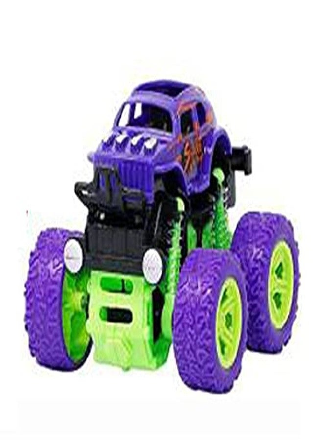 IndusBay® 4WD Monster Truck Offroad Cars Push and Go Toy Trucks Friction Powered Cars 4 Wheel Drive Vehicles for Toddlers Children Boys Girls Kids Gift, Purple - Image 2